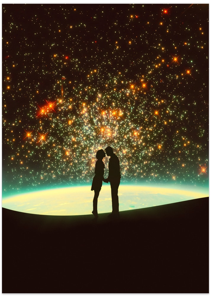 A Cosmic Kiss - Art Print by Taudalpoi