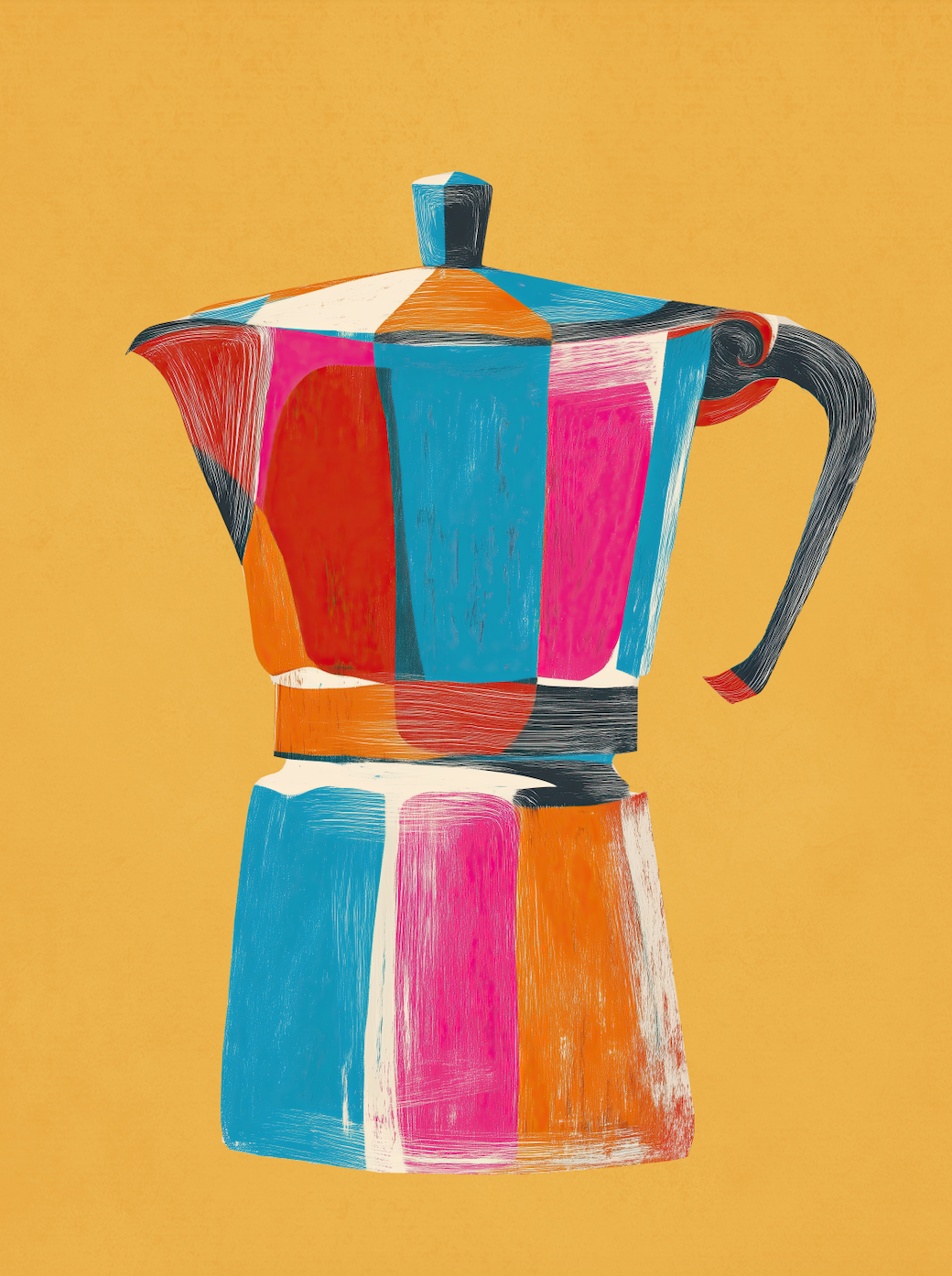 COLOUR BLOCK MOKA - Art Print by Branka Kodžoman