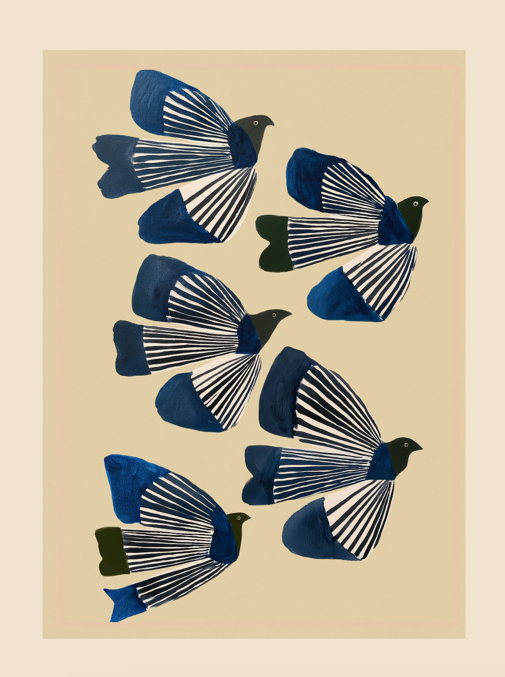 BIRDS IN FLIGHT - Art Print by Branka Kodžoman