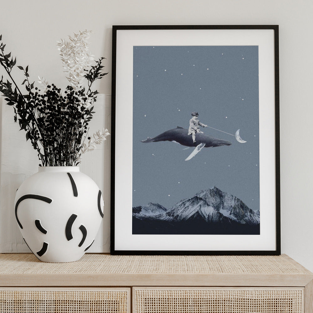 Aim for the moon - Art Print by Maarten Léon