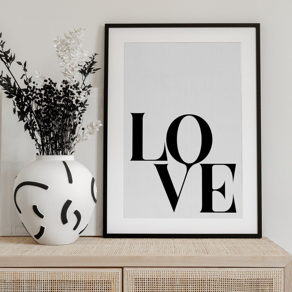 Bold Love Typography - Art Print by uplusmestudio
