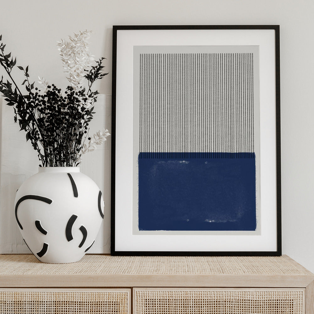 Blue Line Harmony - Art Print by THE MIUUS STUDIO