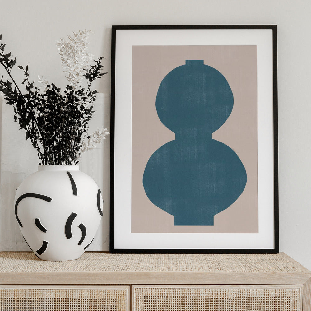 Cyan Silhouette - Art Print by THE MIUUS STUDIO