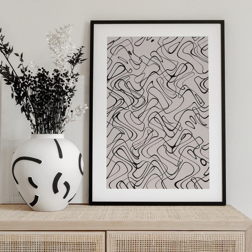 Flowing Lines Dance - Art Print by Treechild