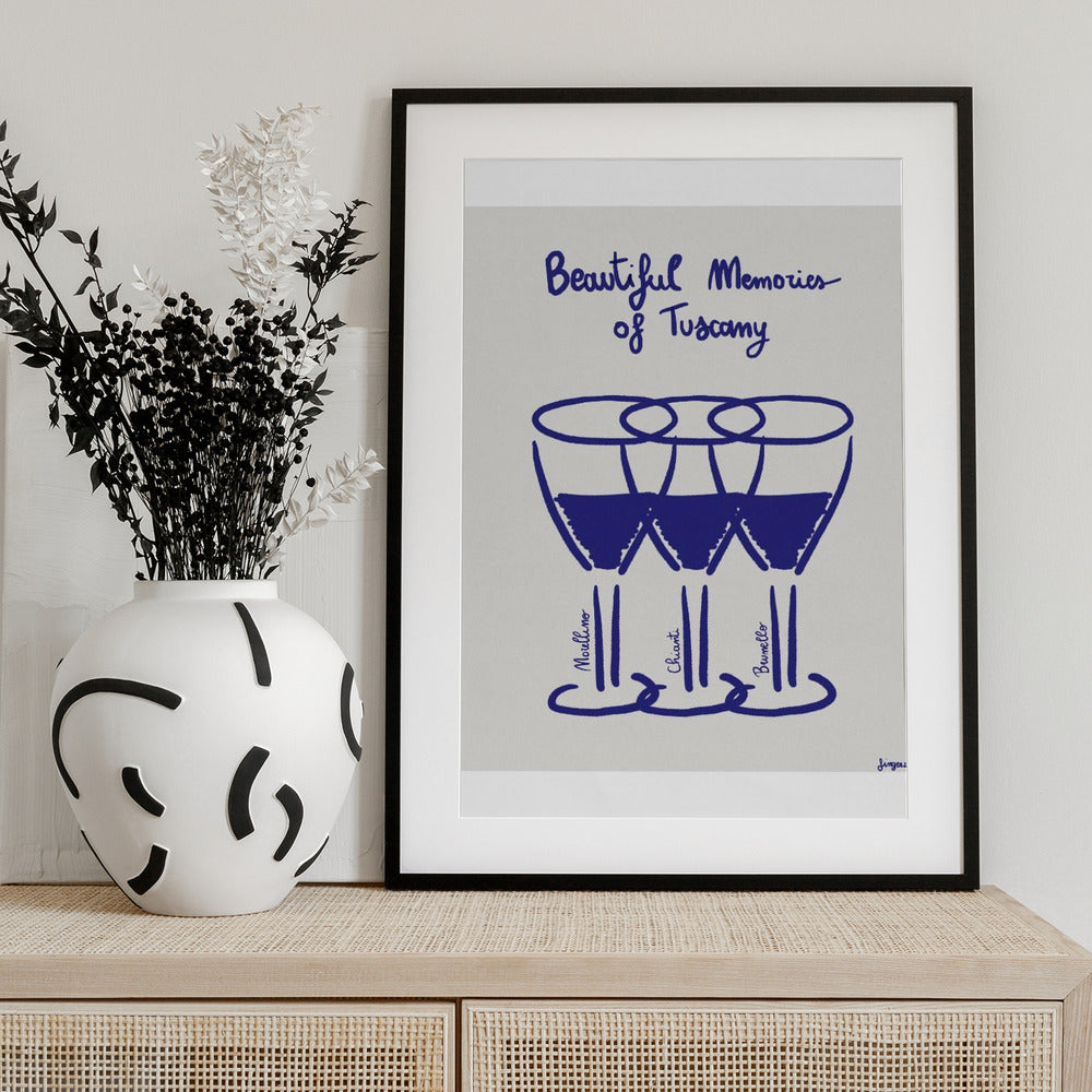 Il vino - Art Print by Giulia Mora