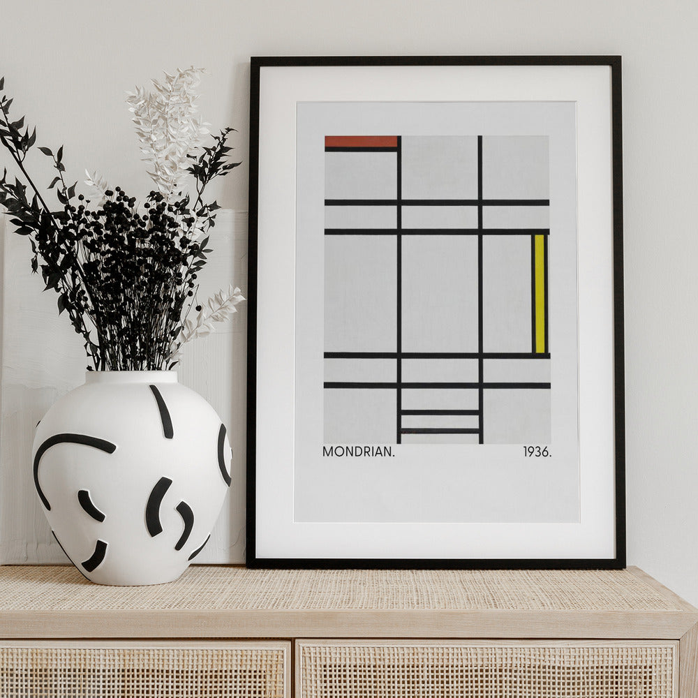 Composition in White, Red, and Yellow 1936 - Art Print by Piet Mondrian