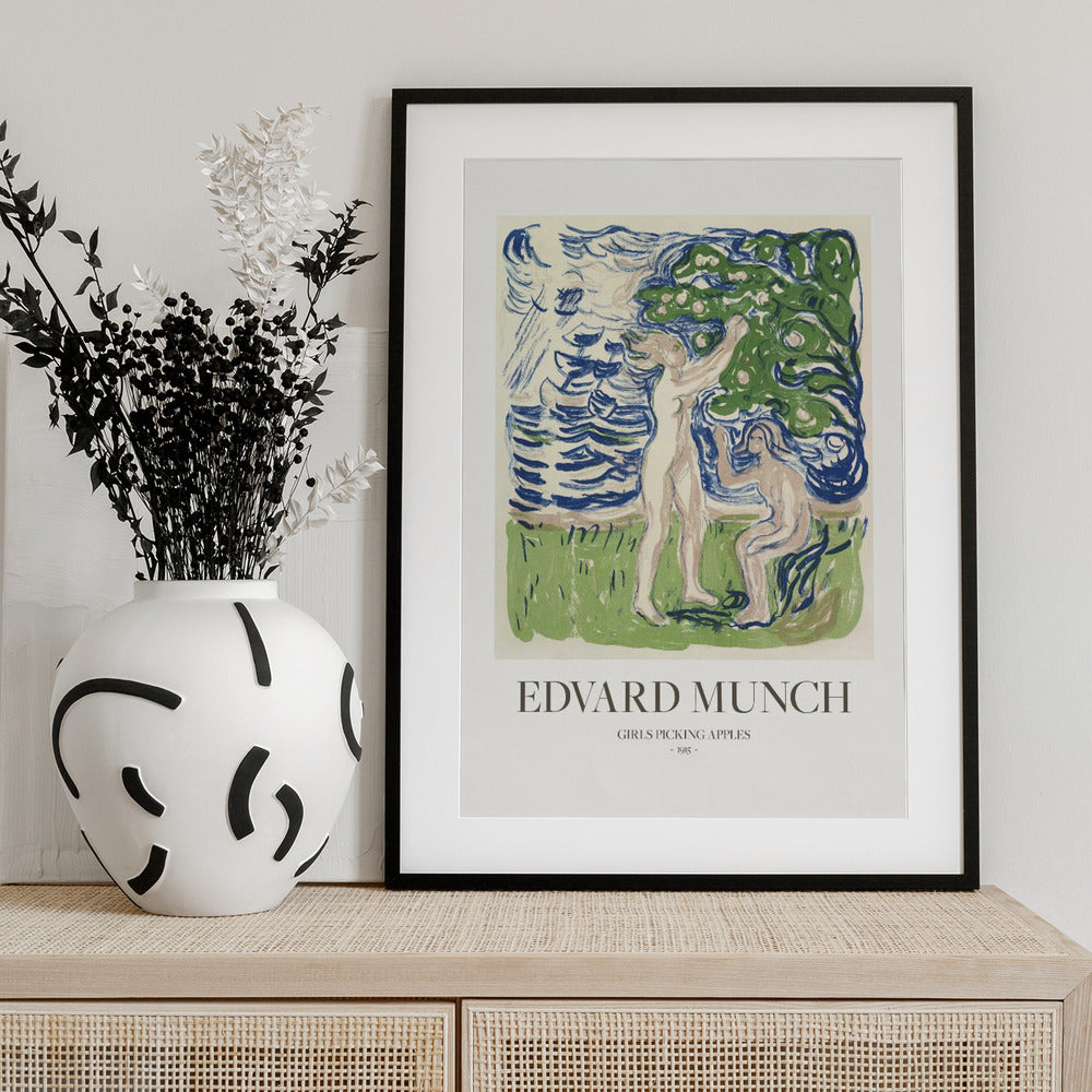 Girls Picking Apples - Art Print by Edvard Munch