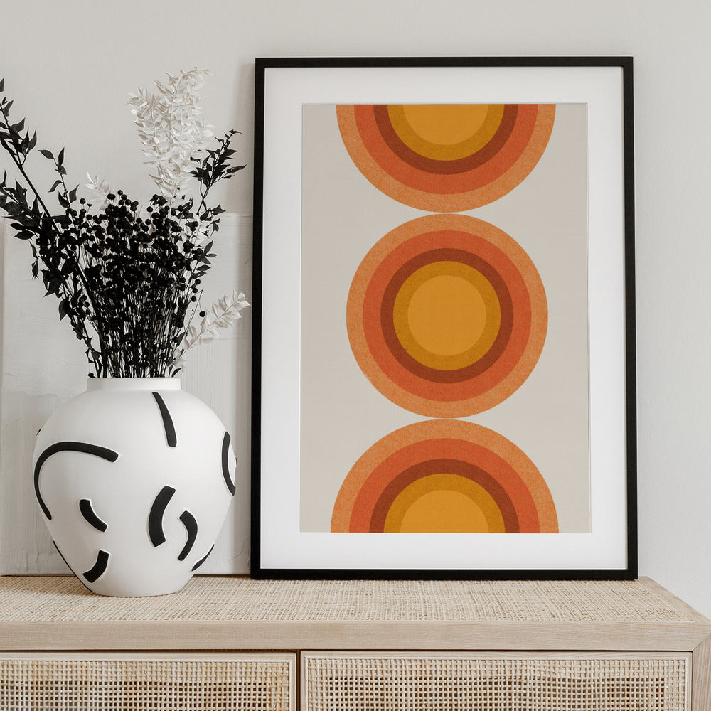 Retro Sun Circles - Art Print by THE MIUUS STUDIO