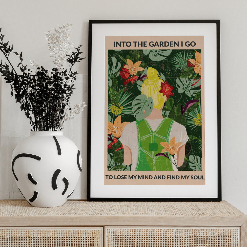 Into the Garden (blonde) - Art Print by WallChart Art Studio