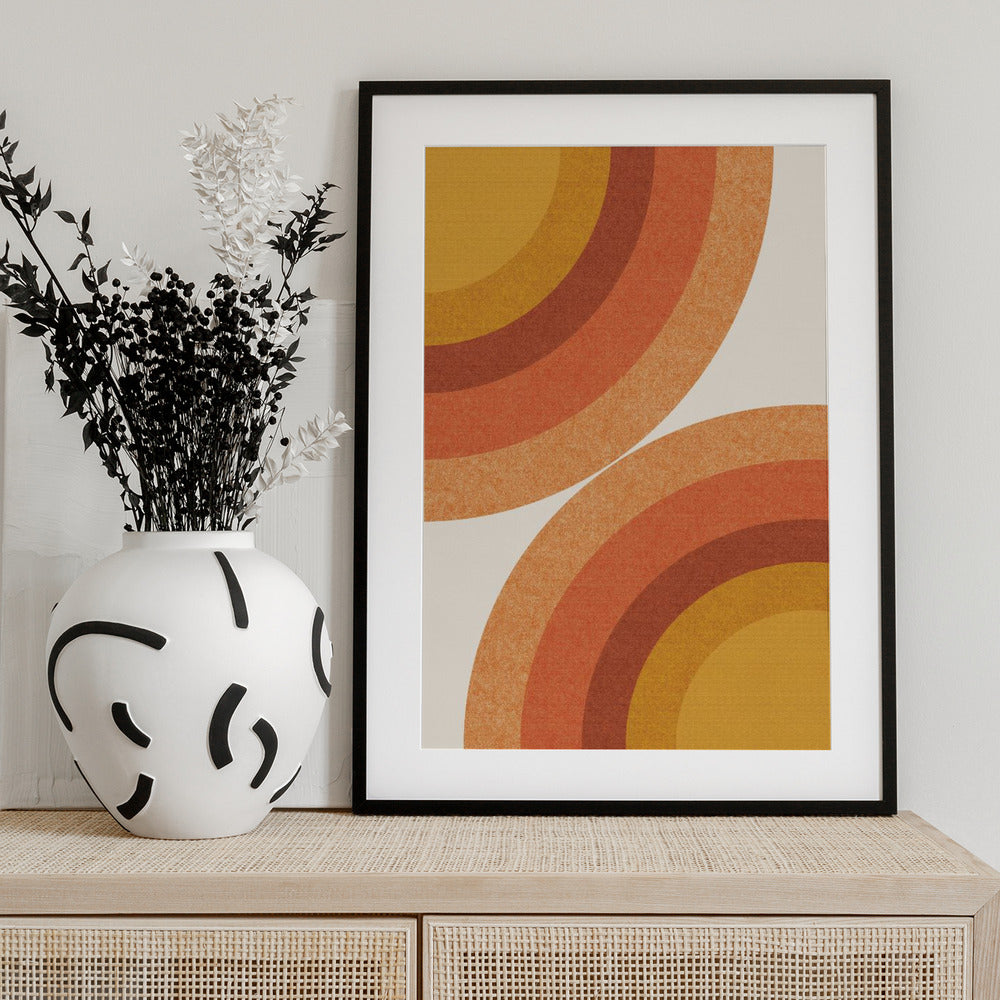 Retro Sunburst Waves - Art Print by THE MIUUS STUDIO