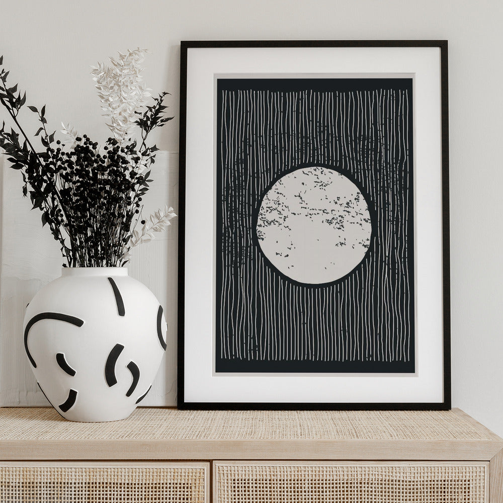 Minimal Moon - Art Print by jay stanley