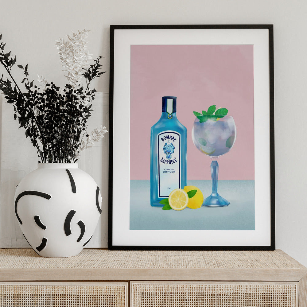 Gin Cocktail - Art Print by Petra Lizde