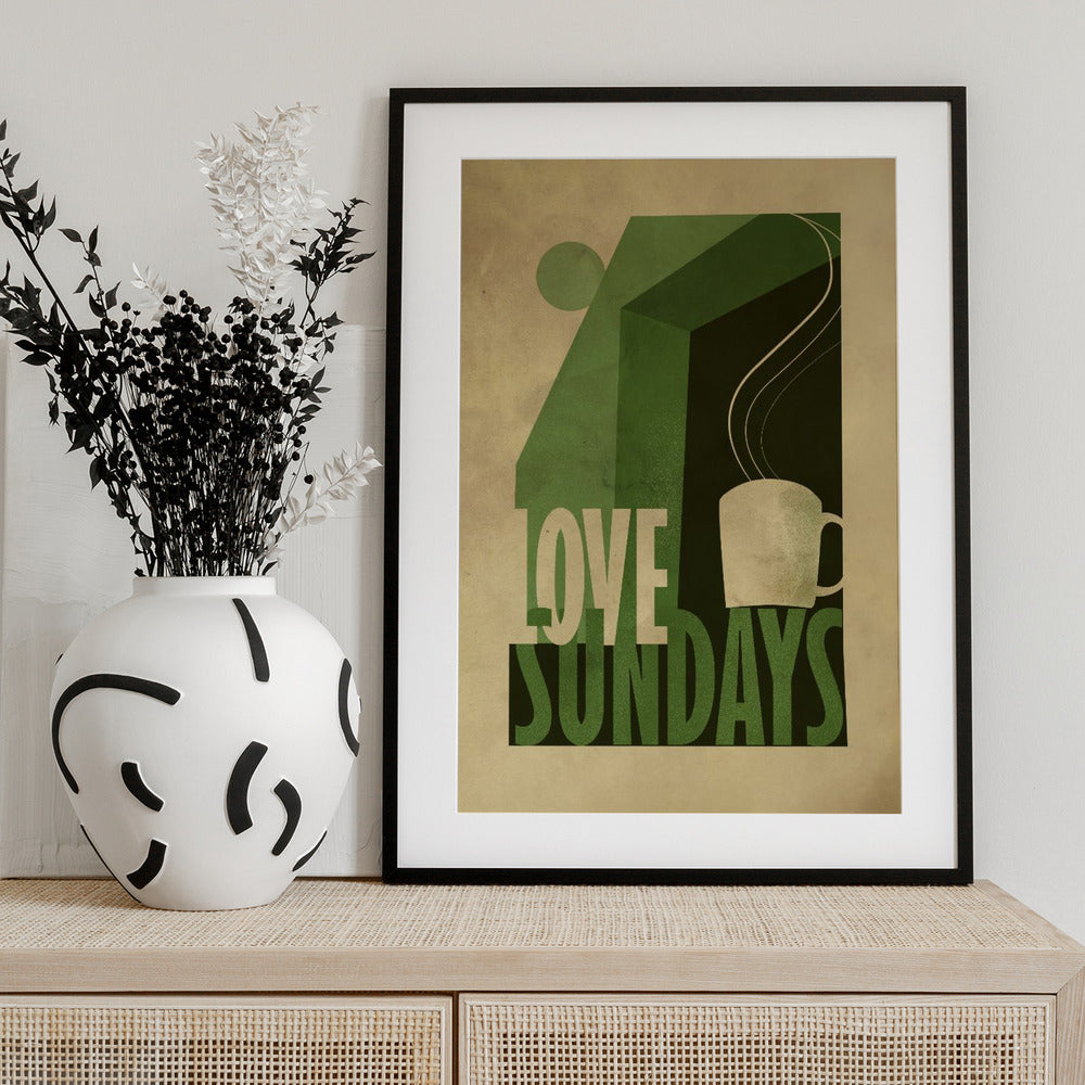 Love Sunday print - Art Print by Dion Gem