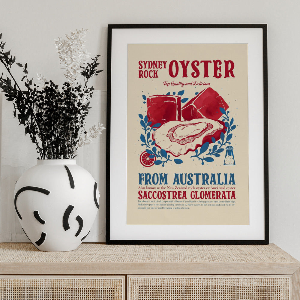 Oyster kitchen decor - Art Print by Dion Gem