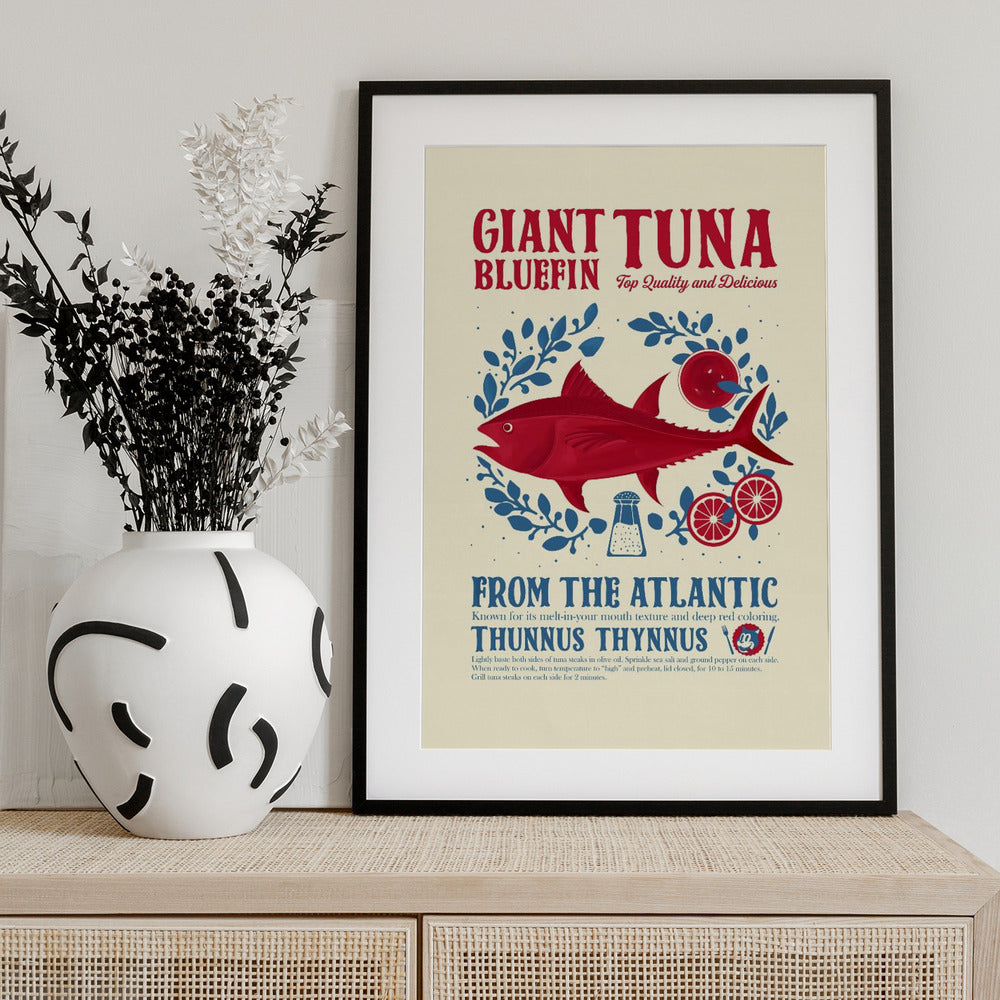 Tuna kitchen print - Art Print by Dion Gem
