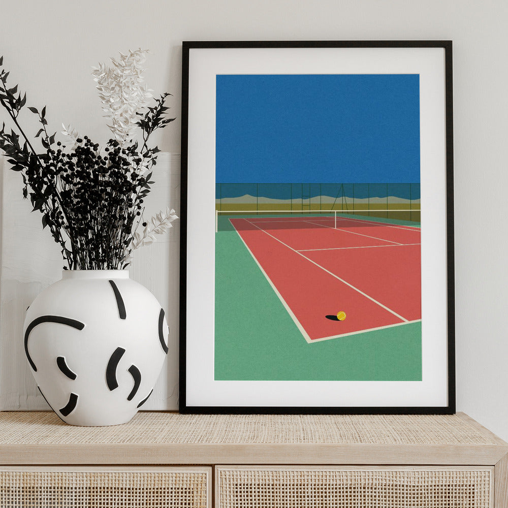 Tennis Court In the Desert - Art Print by Rosi Feist
