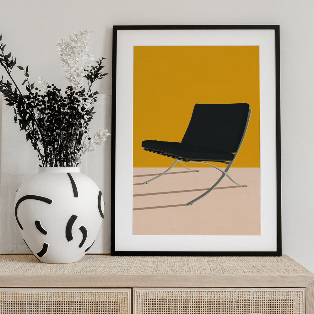 Barcelona Chair By Mies Van Der Rohe - Art Print by Rosi Feist
