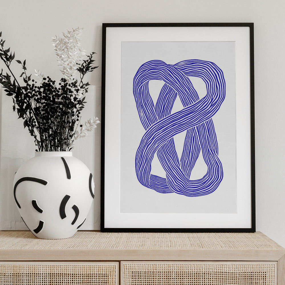 Blue Infinity Loop - Art Print by Treechild