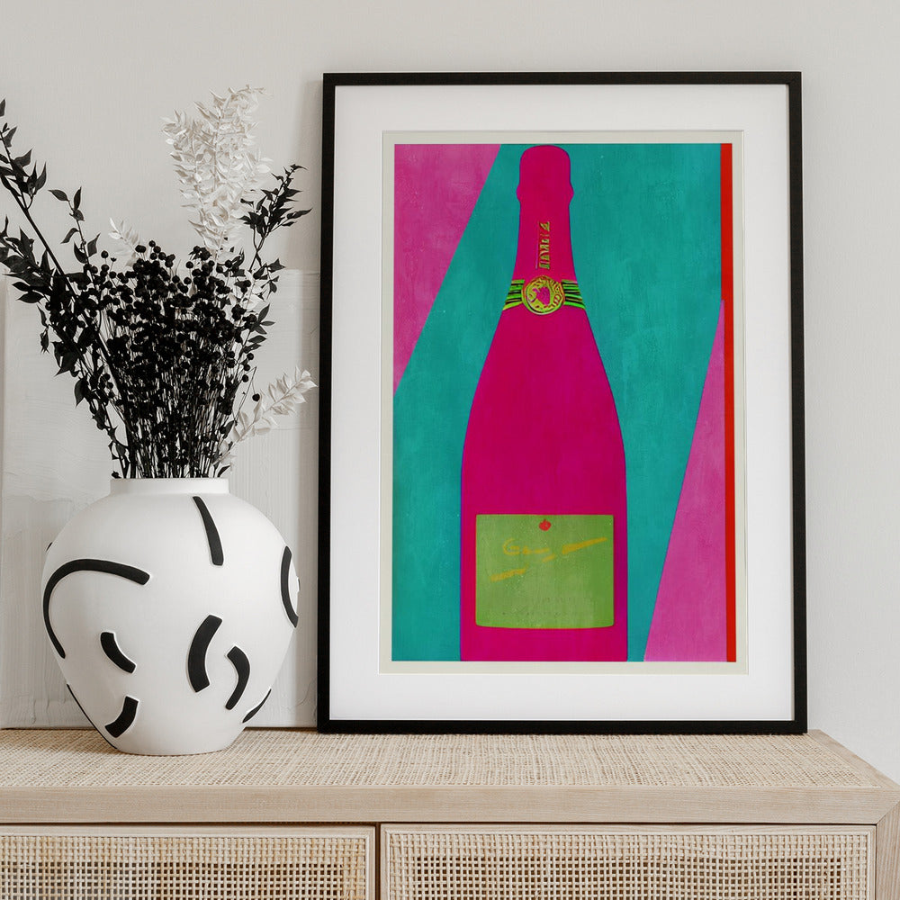 Pink Champagne - Art Print by Bo Anderson