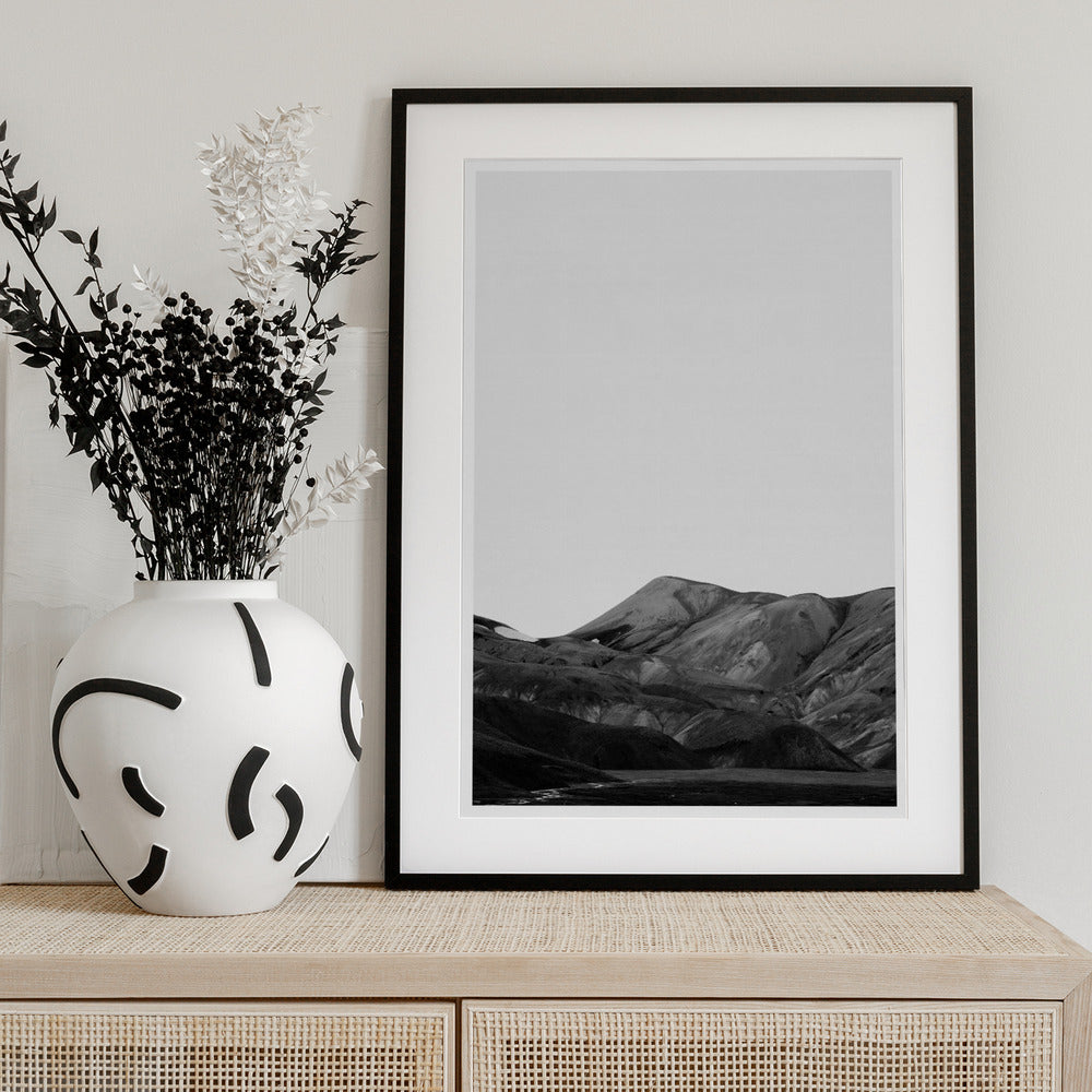 Monochrome Mountains - Art Print by THE MIUUS STUDIO
