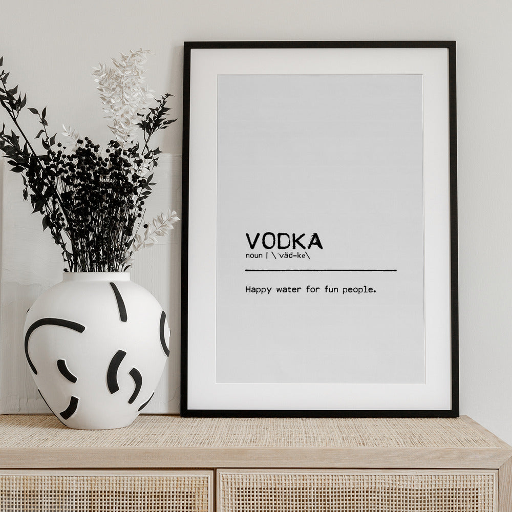 Quote Vodka Fun - Art Print by Orara Studio