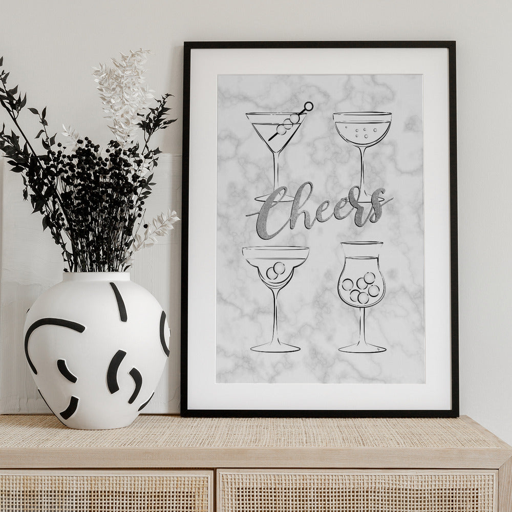 Cheers Cocktails - Art Print by Martina