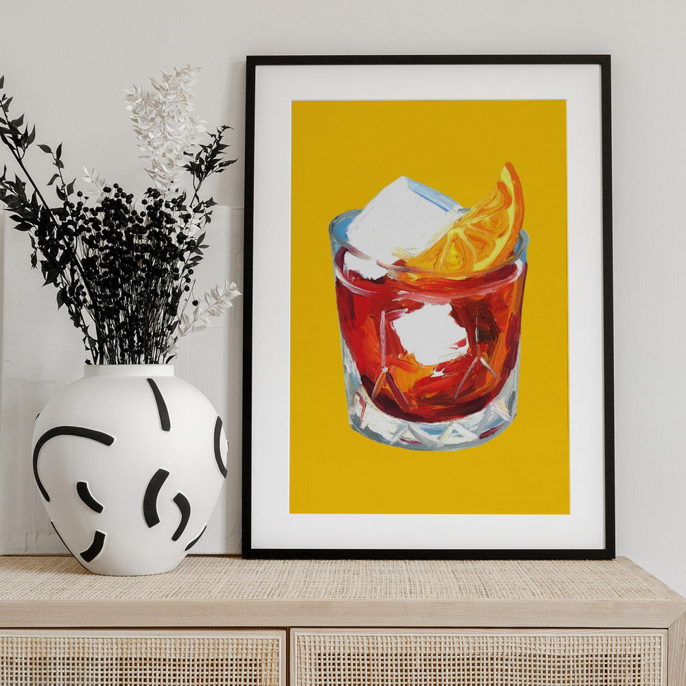 Negroni Sunshine Yellow - Art Print by Alice Straker