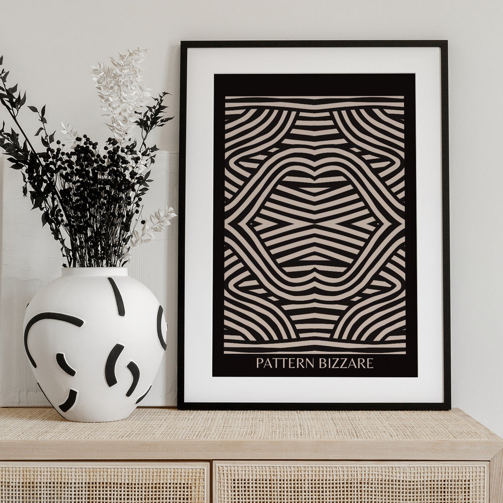 Black Pattern Bizarre - Art Print by Little Dean