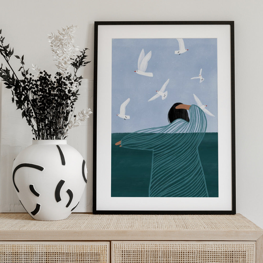 Seaside Serenity - Art Print by Bea Müller