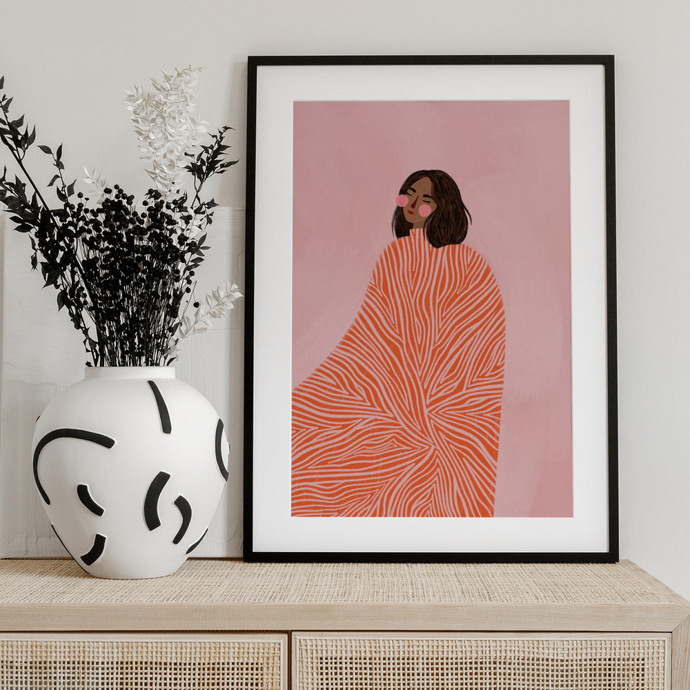 The Woman With the Swirls - Art Print by Bea Müller