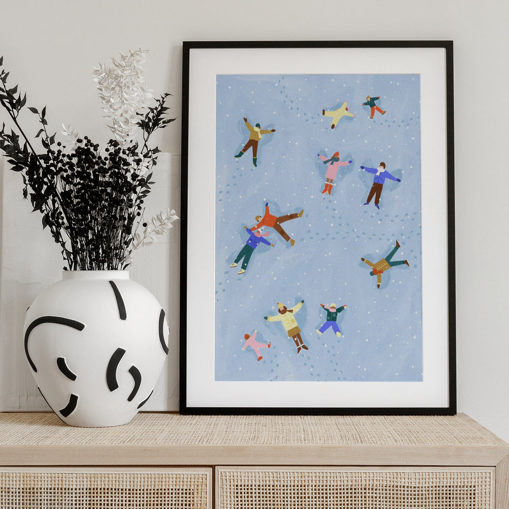 Snowy Angels Delight - Art Print by Bea Müller