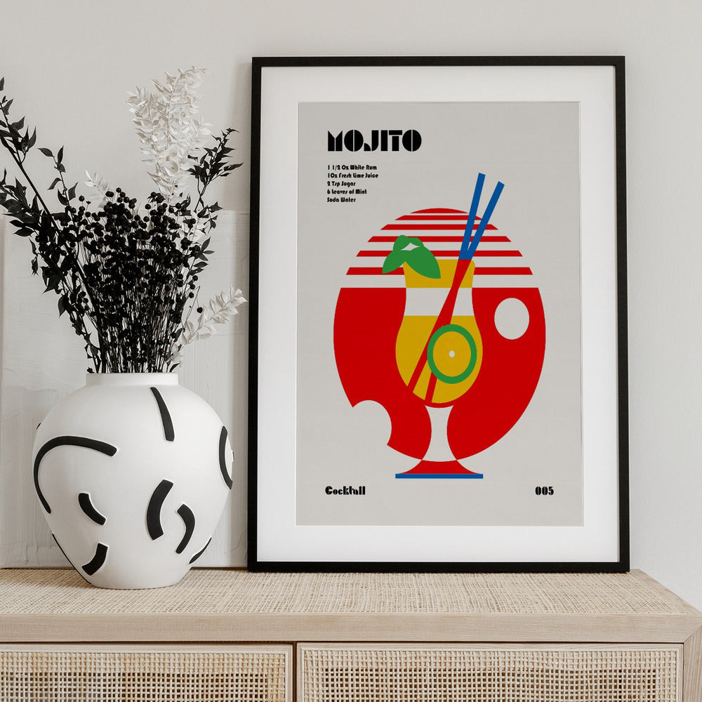 Mojito Bauhaus Cocktail - Art Print by Retrodrome