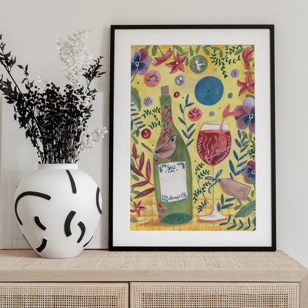 Mermaid Wine - Art Print by Caroline Bonne Müller