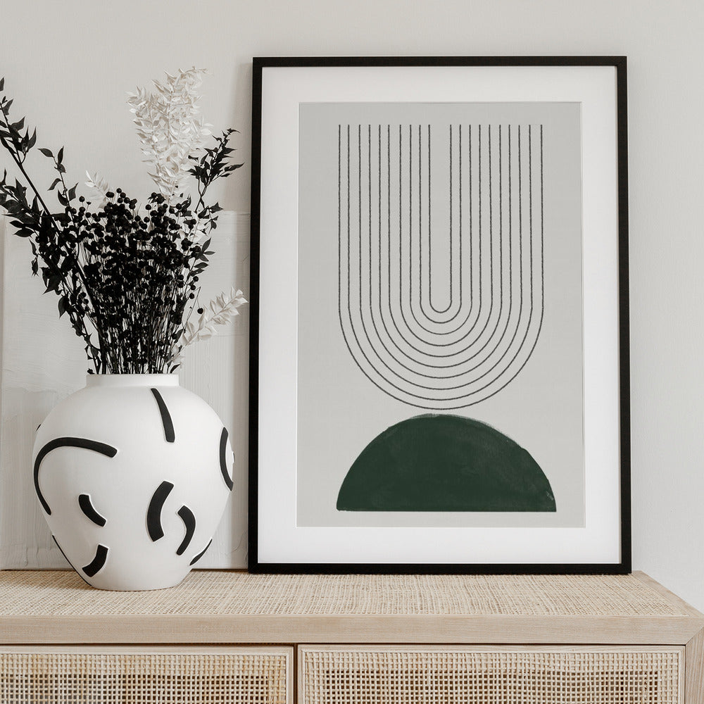 Green Mid Century Modern No.5 - Art Print by THE MIUUS STUDIO