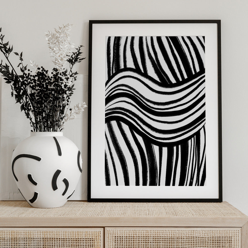 Wave of Stripes - Art Print by Martina