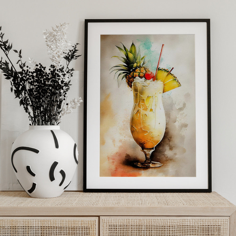 Drinks cocktail - Art Print by Justyna Jaszke