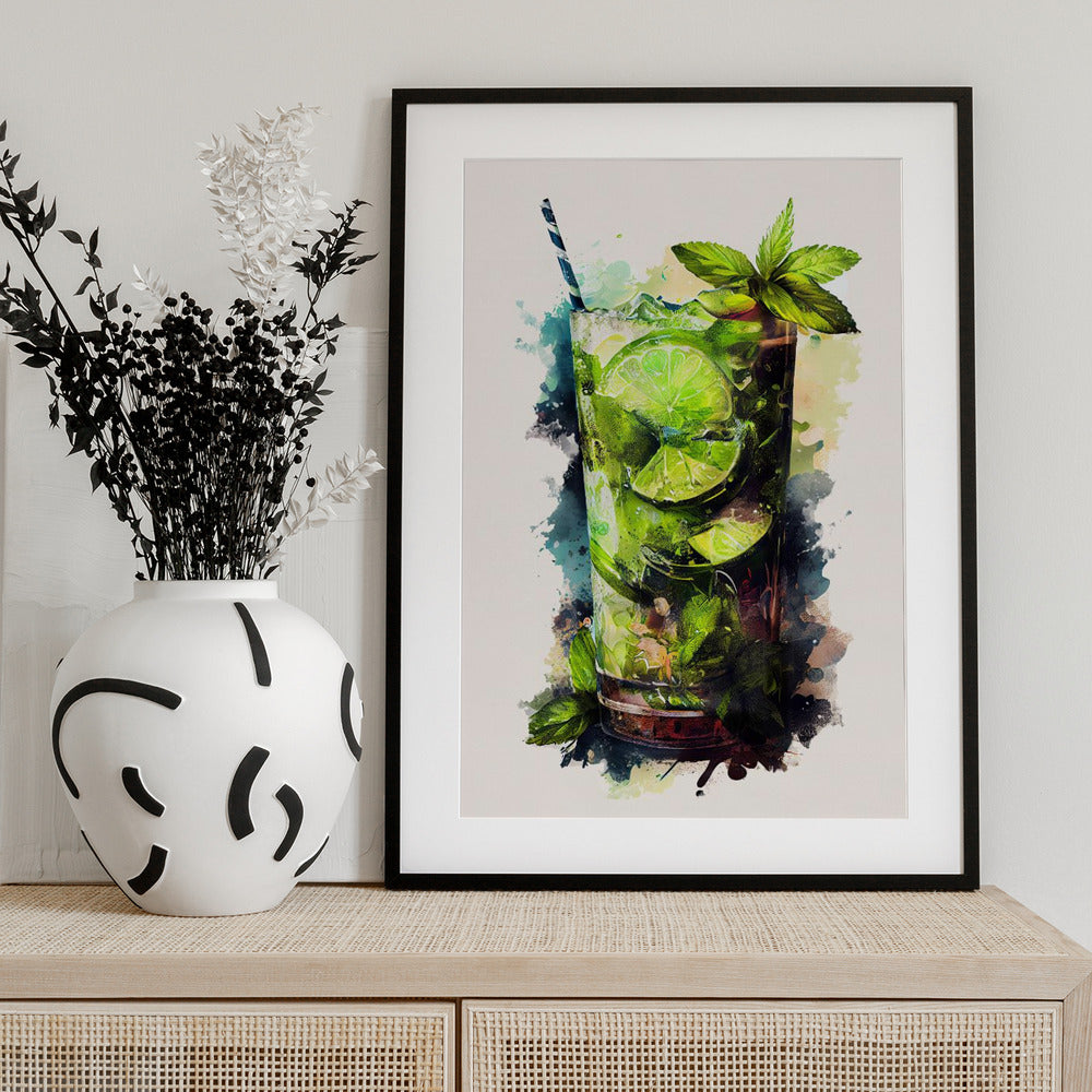 Drinks cocktail - Art Print by Justyna Jaszke