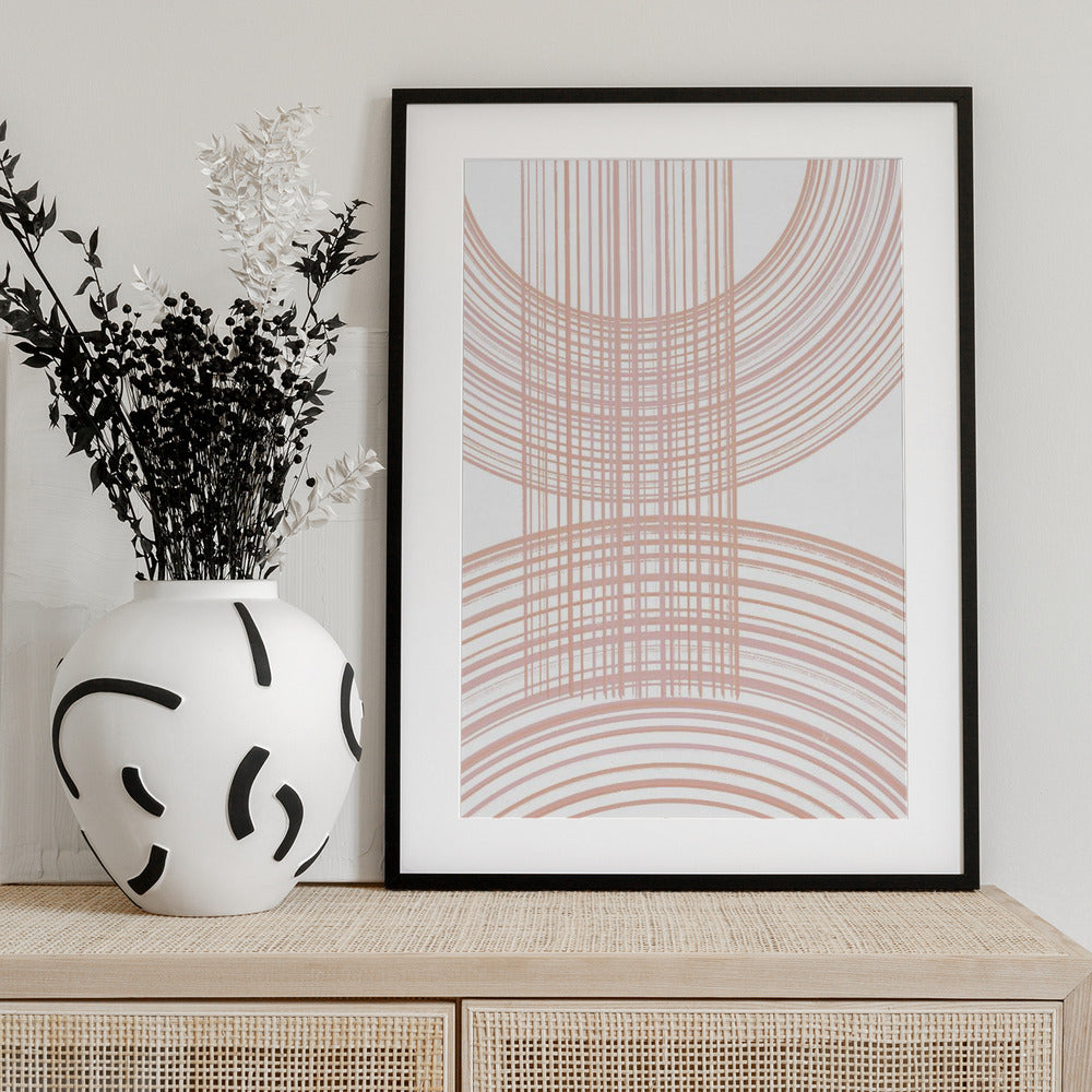 Geometric Patterns With Intersecting Line - Art Print by Martina