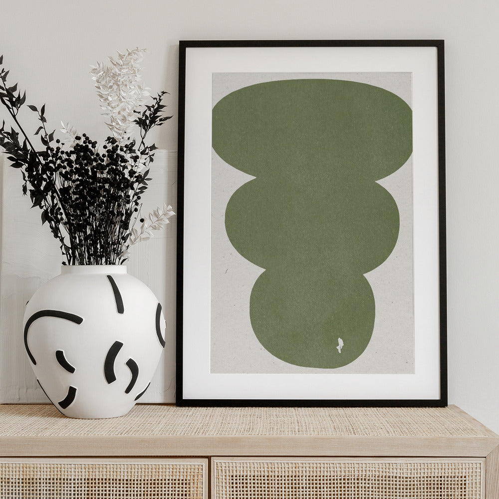 Greenery Simple Retro Shapes - Art Print by THE MIUUS STUDIO