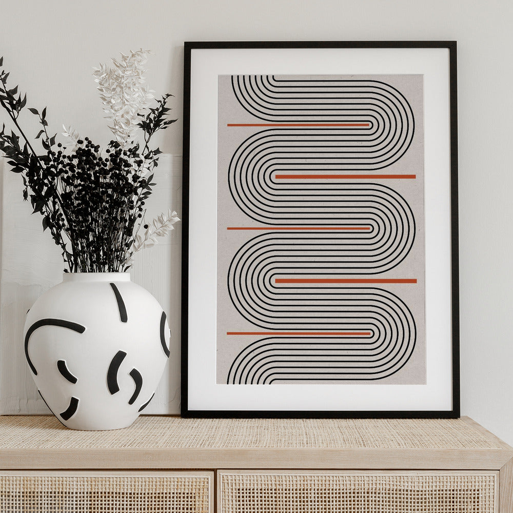 Curved Rhythm Lines - Art Print by THE MIUUS STUDIO