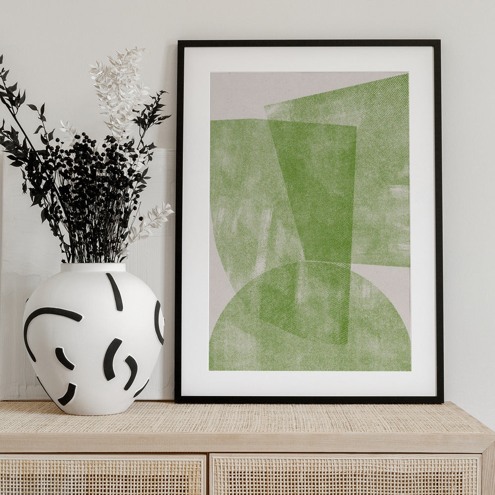Green Geometric Flow - Art Print by THE MIUUS STUDIO