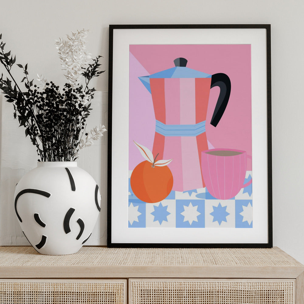 Still Life with Moka Pot - Art Print by Melissa Donne