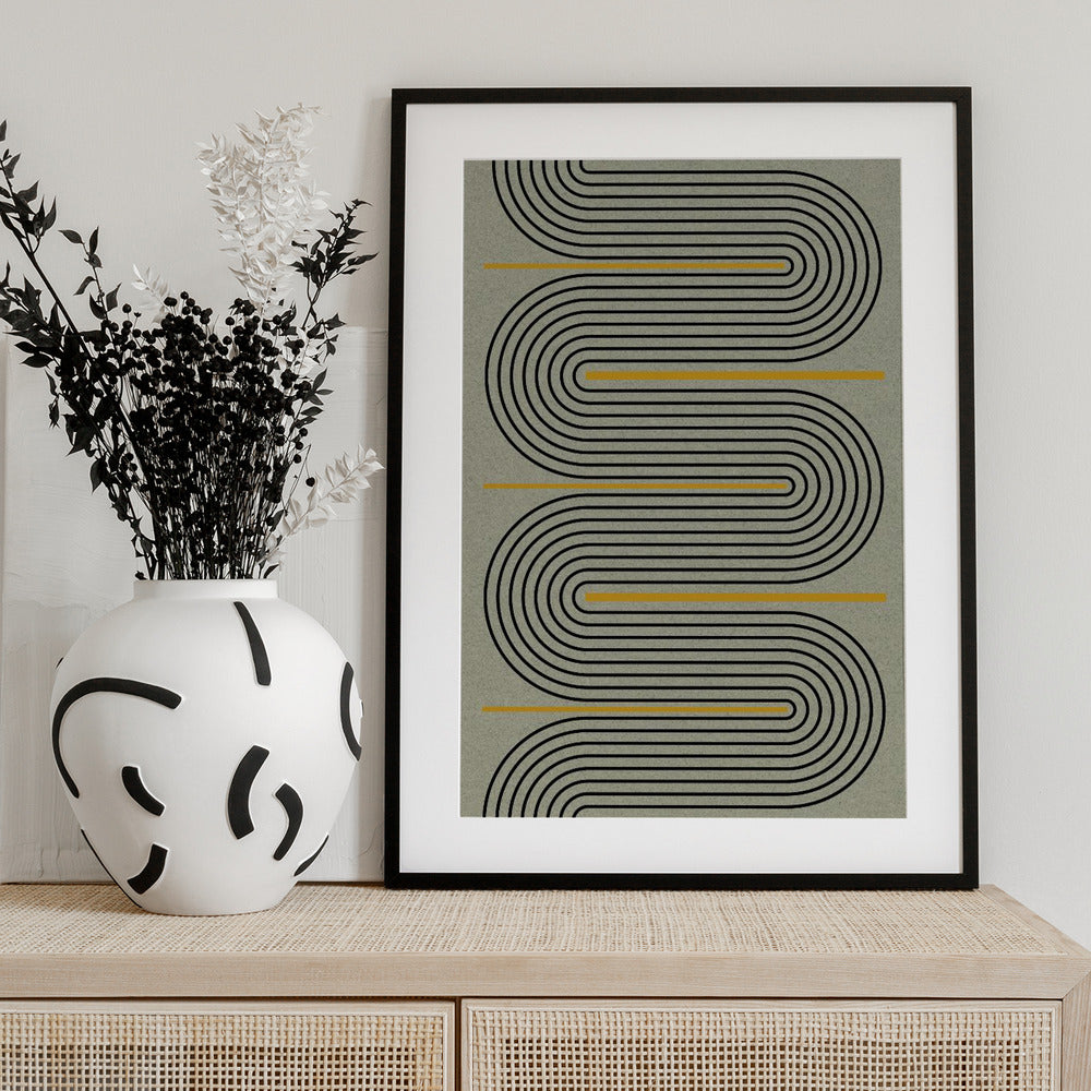 Curved Echoes - Art Print by THE MIUUS STUDIO