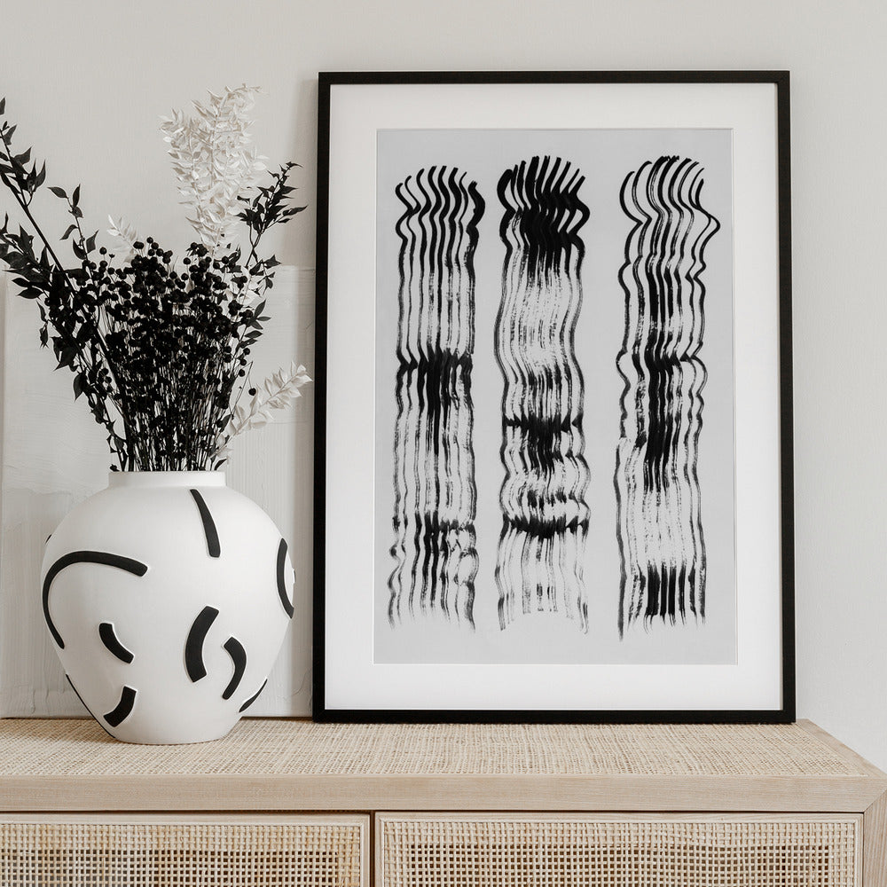 Abstract brushtrokes lines 02 - Art Print by Lucrecia Caporale