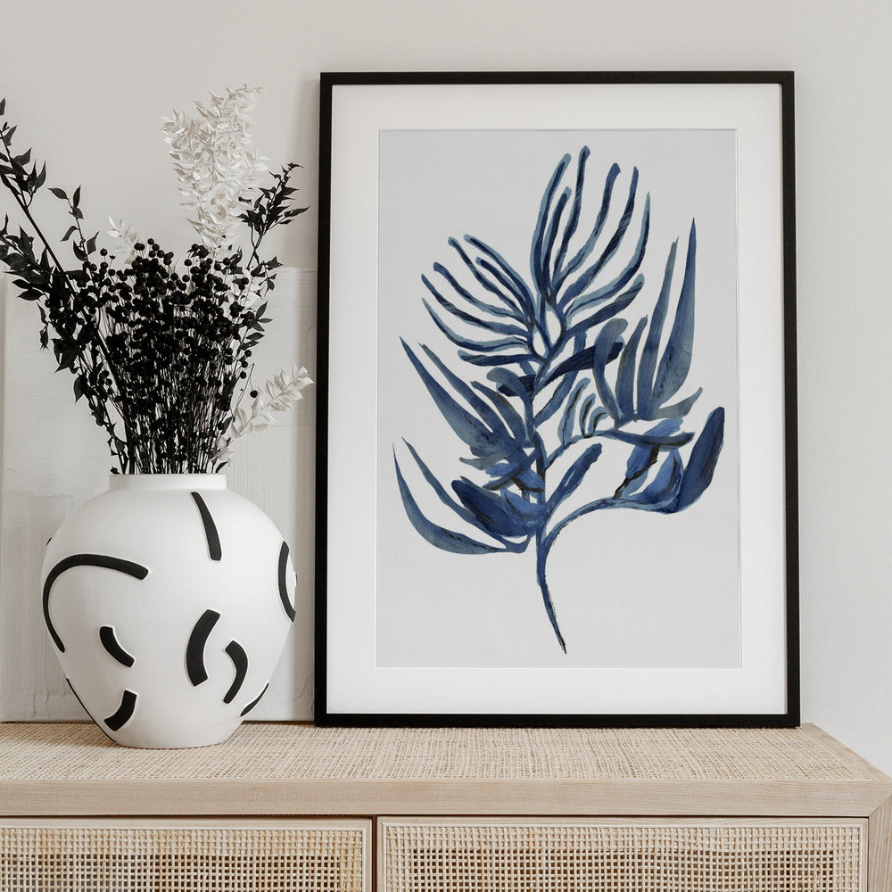 Blue Aquatic Plant Poster 1 - Art Print by cartissi