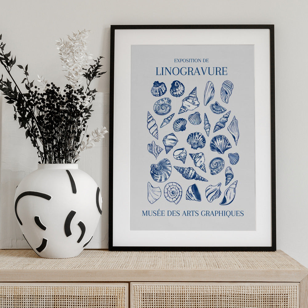 Lino Seashell Art Market - Art Print by Jolly and Dash