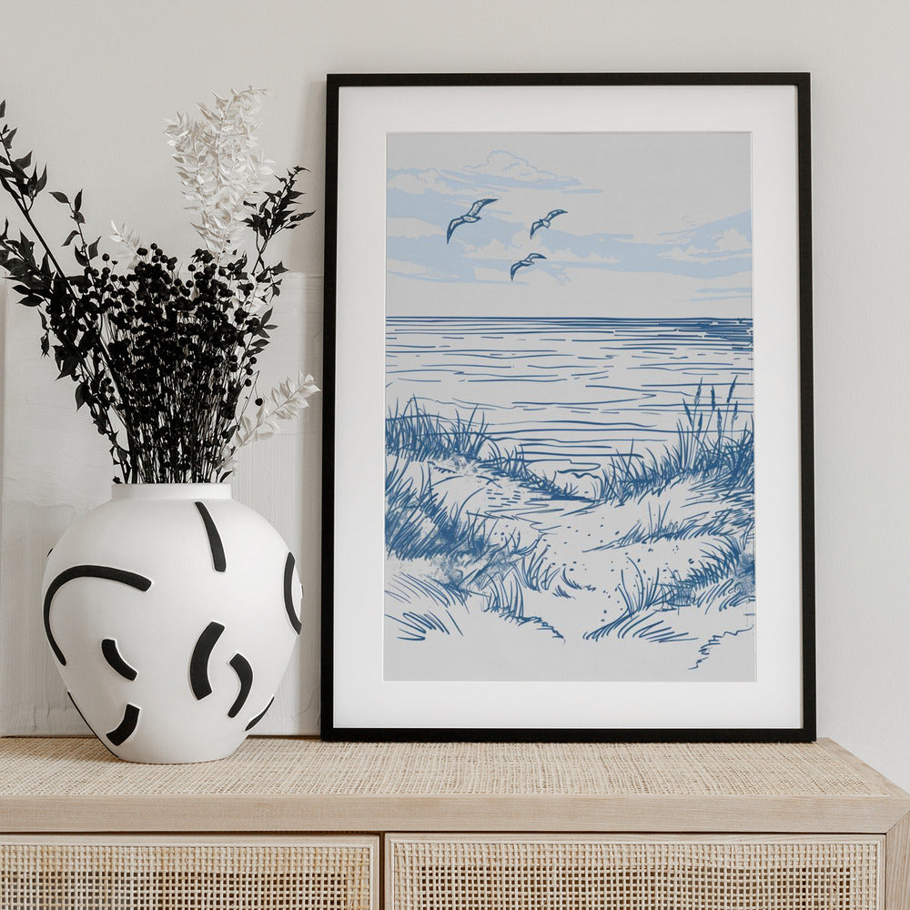 Seascape Sketch - Art Print by Jolly and Dash
