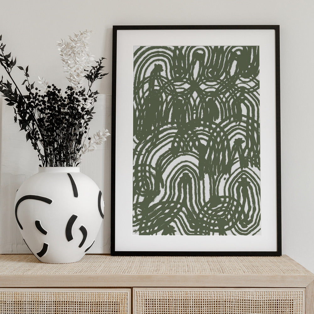 Green Pattern - Art Print by Sharyn Bursic
