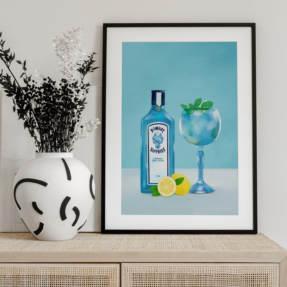 Gin Cocktail - Art Print by Petra Lizde