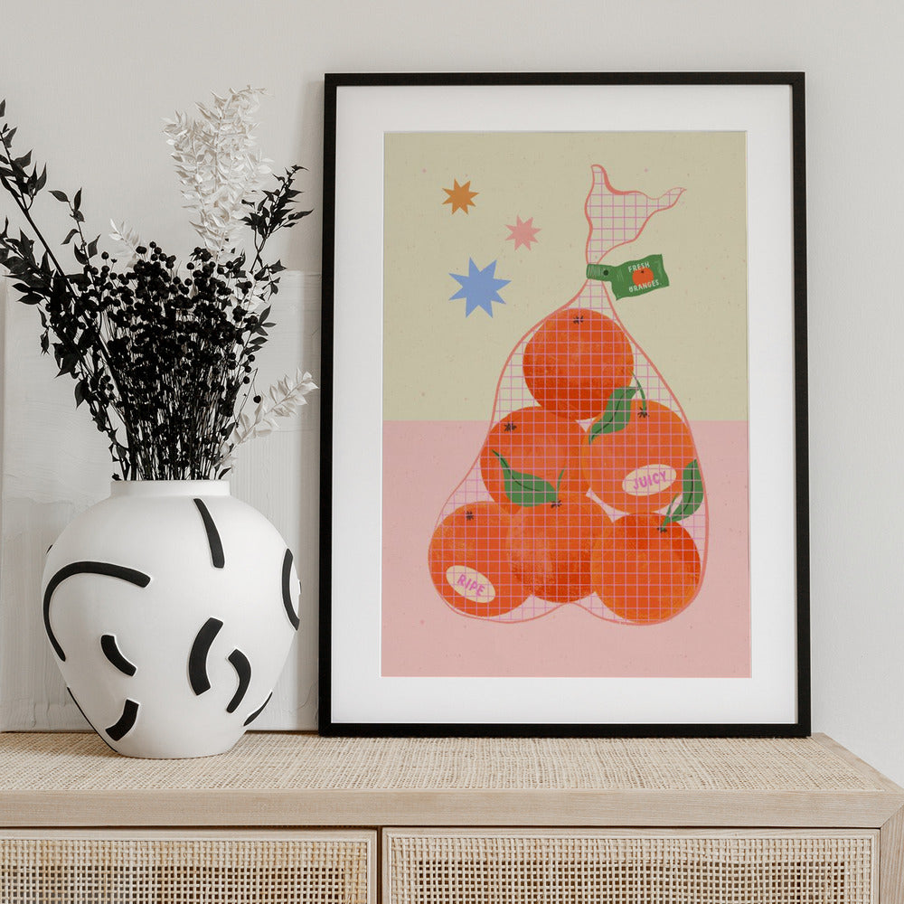 Fresh and Ripe Oranges - Art Print by Melissa Donne